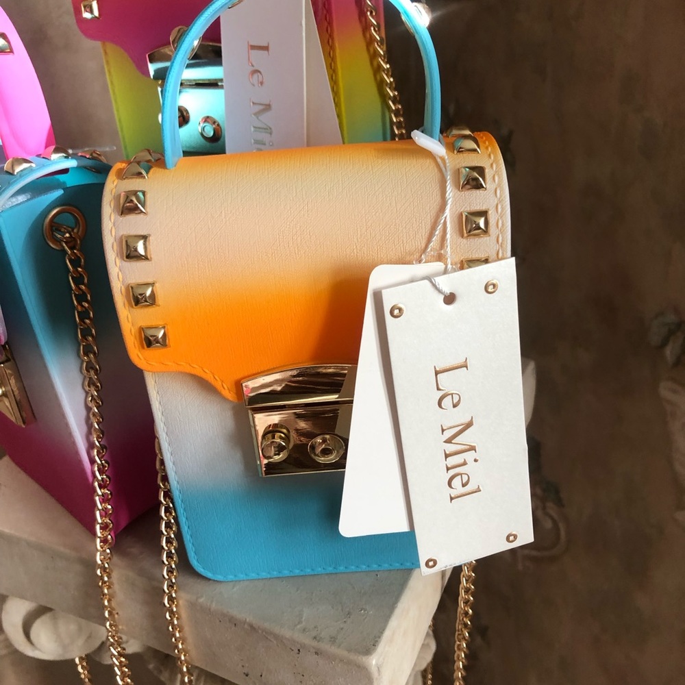 LE MIEL CROSS BODY OMBRÉ VEGAN BAGS NWT - Picture 4 of 5